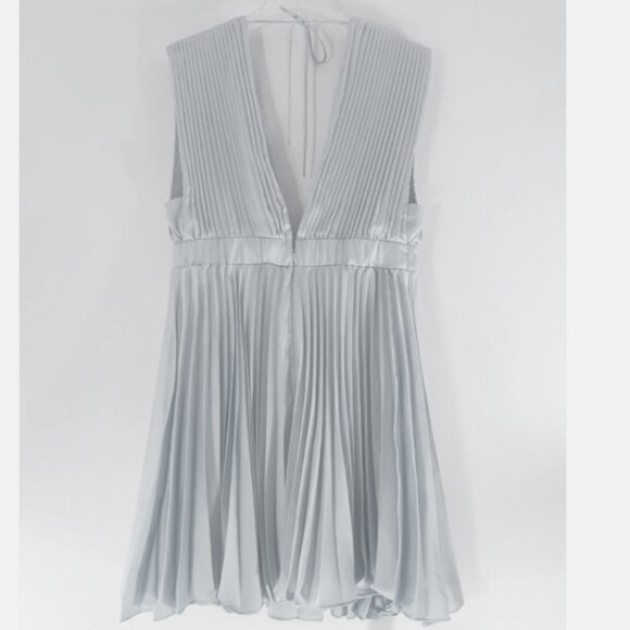 Brand New Women's Abercrombie & Fitch Pleated Sleeveless Silk Mini Dress - Picture 7 of 15